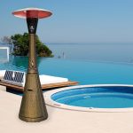 ELBURG PRO Rattan Commercial Patio Heater Tower Flame Propane Brown Wicker 54,000 BTU