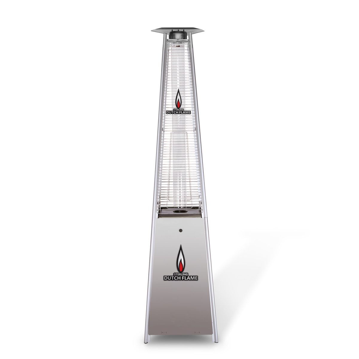 LEIDEN Pro KD Patio Outdoor Pyramid Heater Stainless Steel 56000 BTU Propane W/ Wheels Commercial & Residential Use