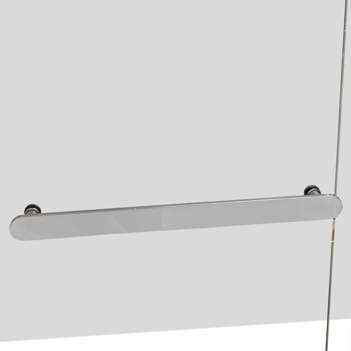 Almere Sliding Shower Door 8mm Transparent Glass 4 wheel Frameless in Chrome